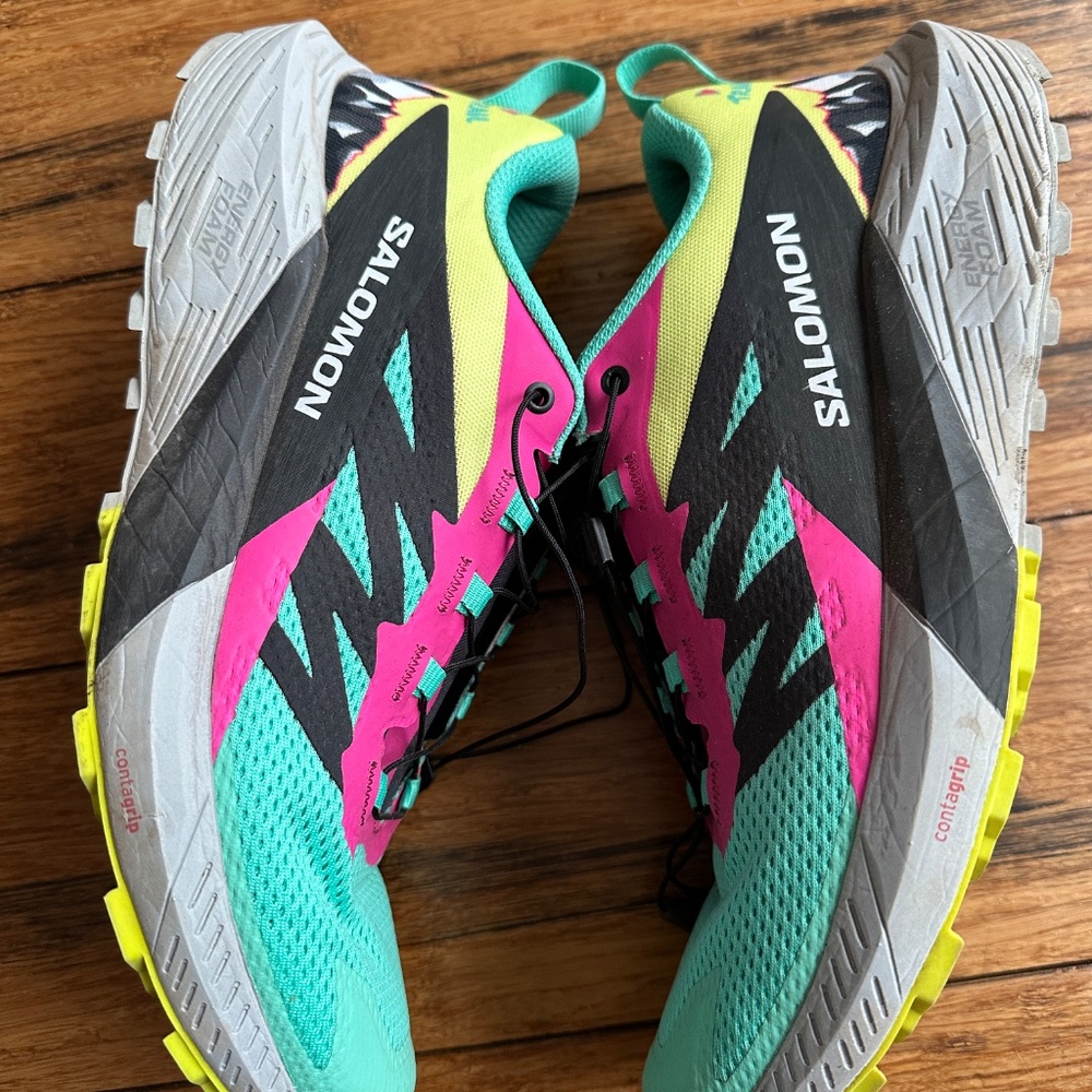 Salomon Sense Ride 5 Ortholite Impressions Trail Running Shoes Women's Size 11 - Picture 2 of 7